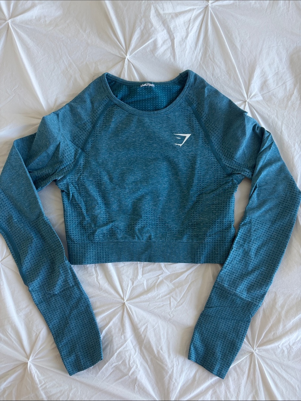 Gymshark Teal Seamless Long Sleeve Crop